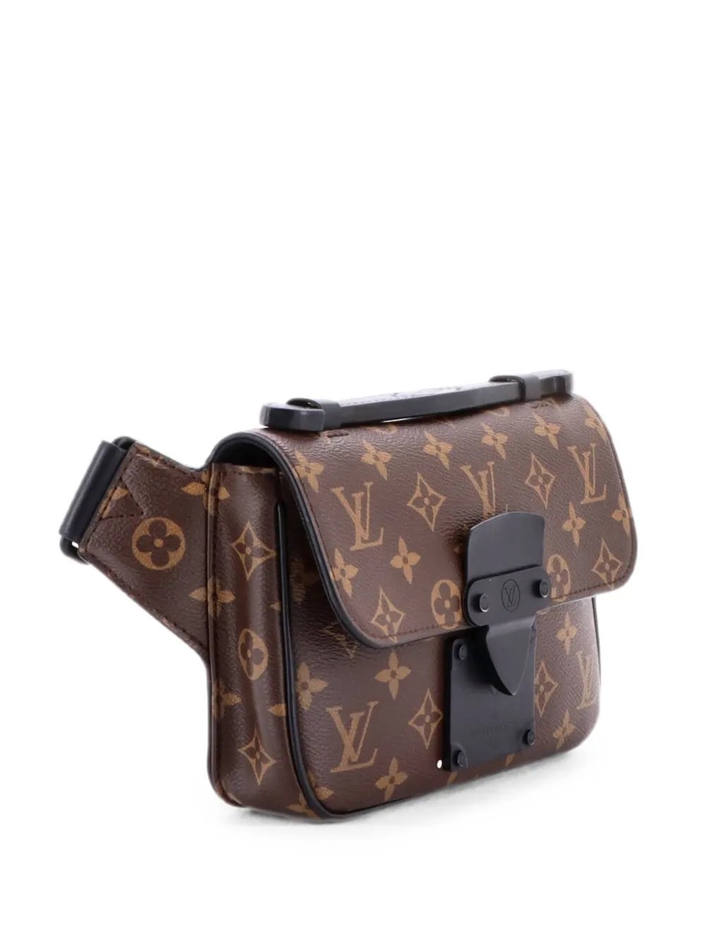 S Lock Sling Bag Macassar Monogram Canvas belt bag
