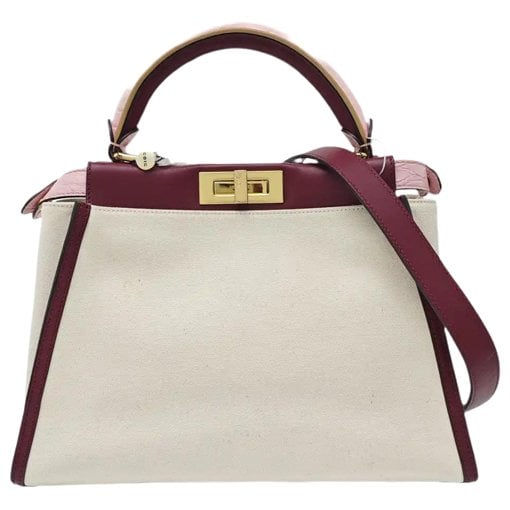 Fendi Peekaboo leather handbag