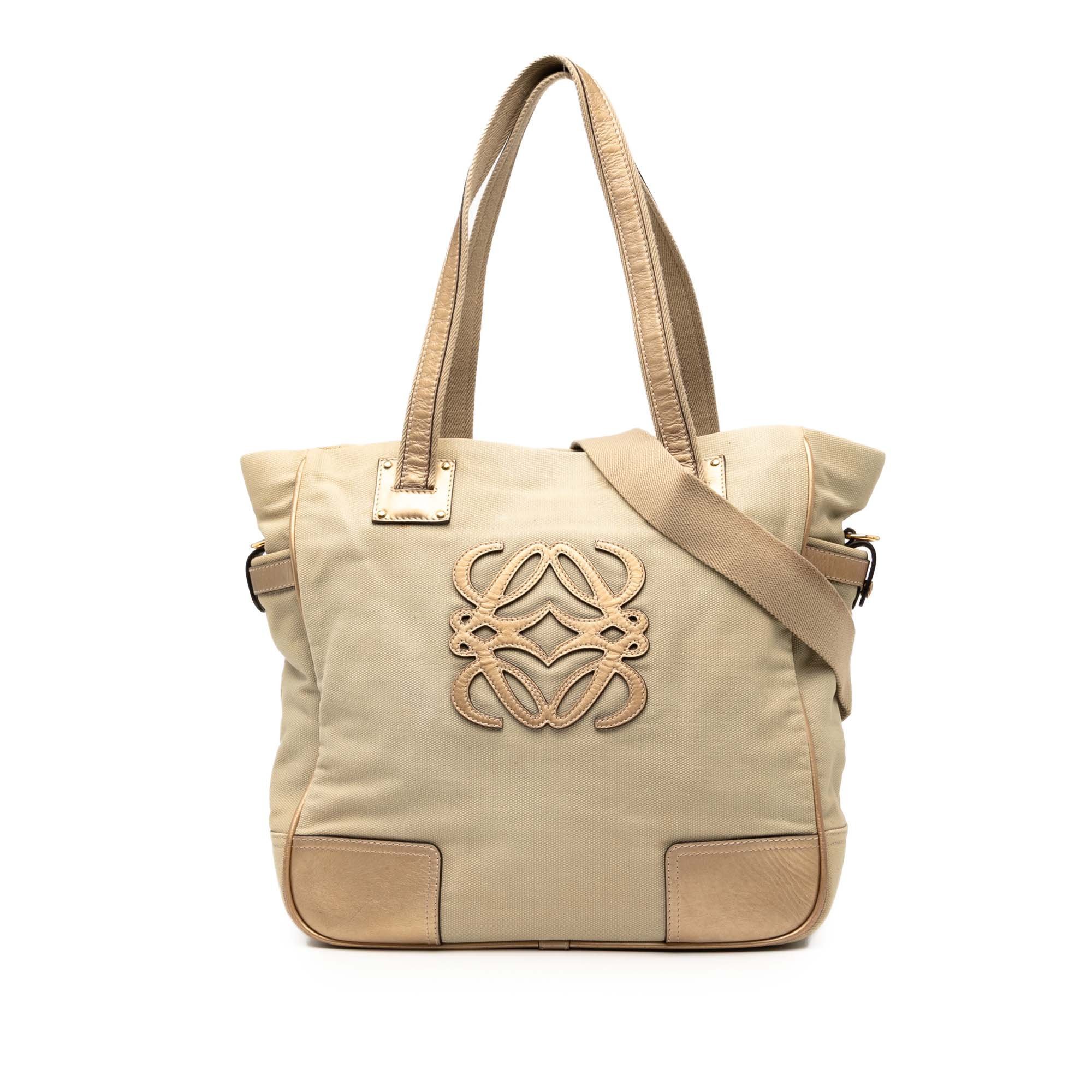 Anagram leather satchel