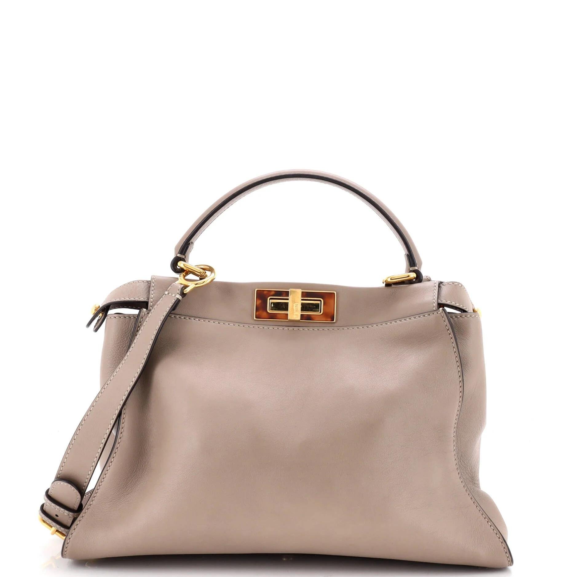 Peekaboo leather handbag