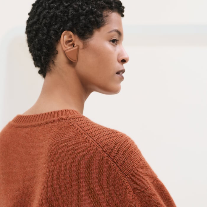 Marron Muscavado Cashmere Long-sleeve Sweater