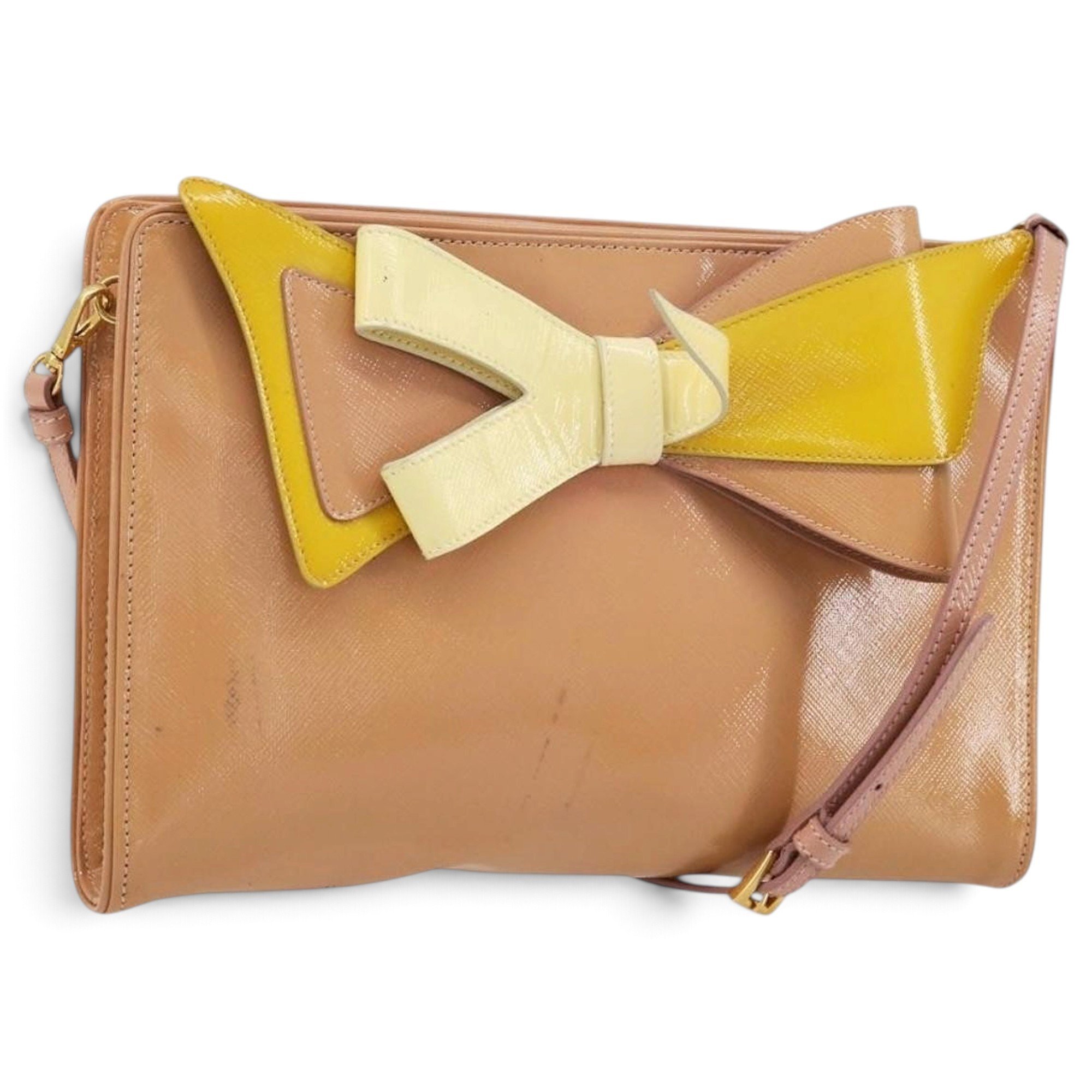 Patent leather handbag