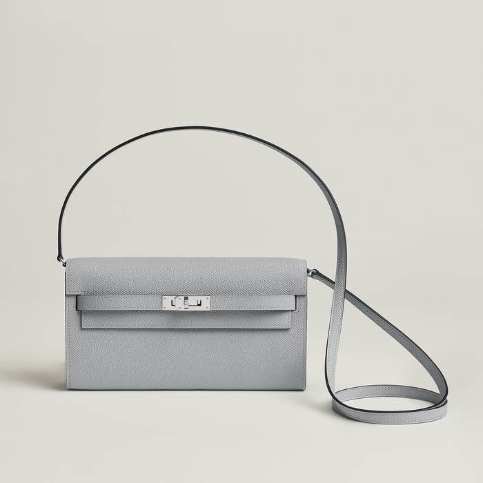 Gris Pantin Kelly Classique to Go Wallet