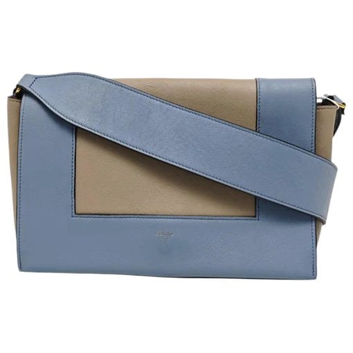 Frame leather handbag