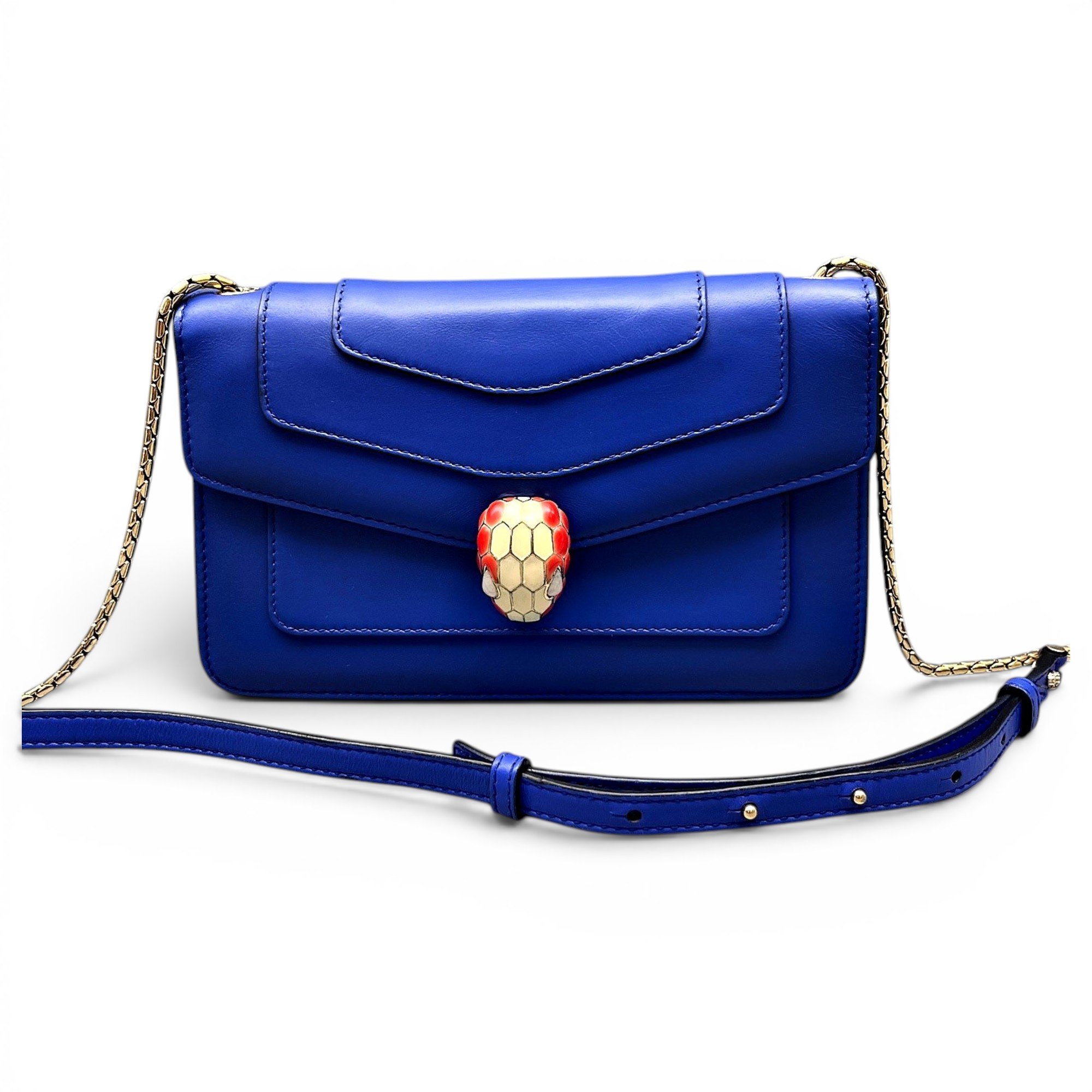 Serpenti leather handbag