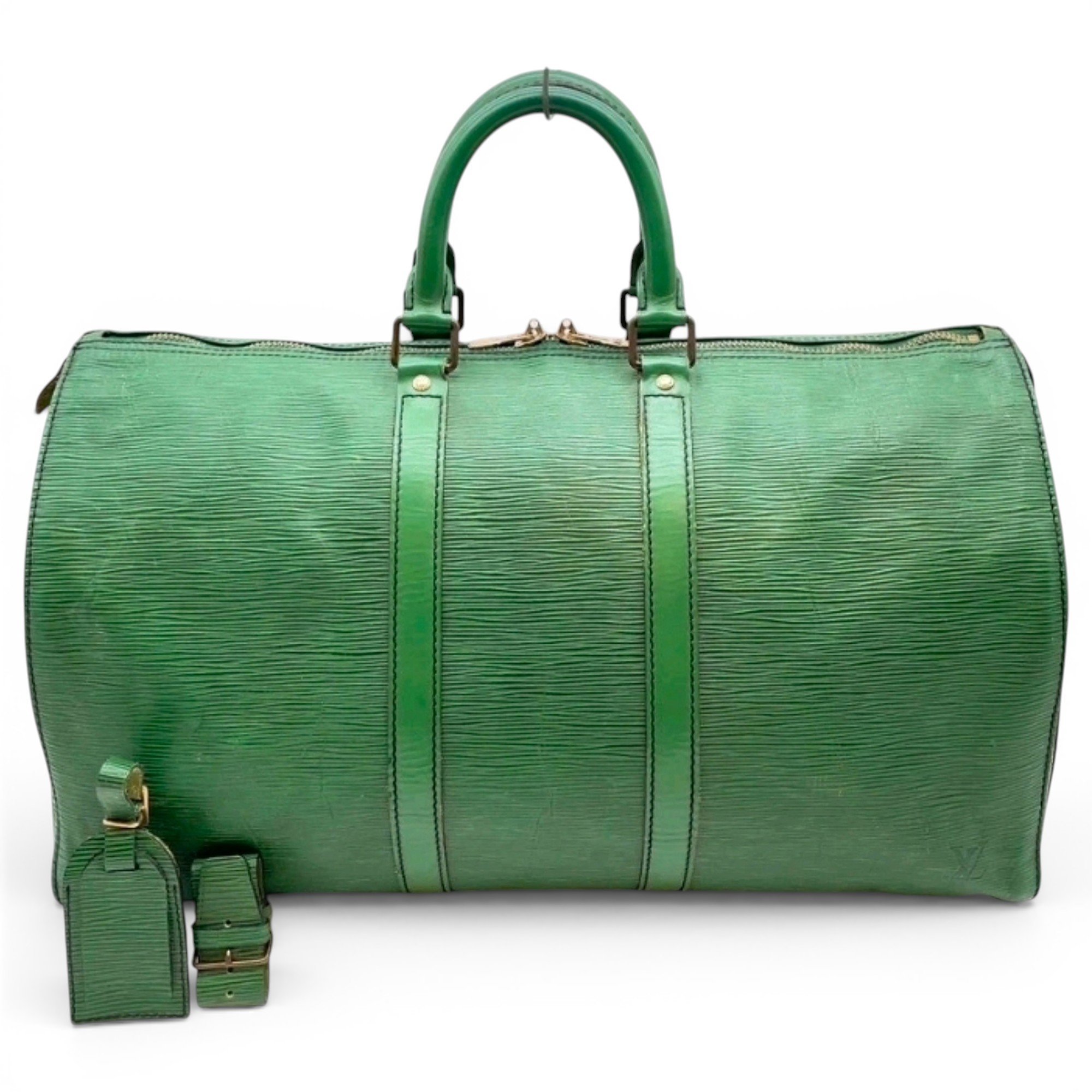 Keepall leather travel bag