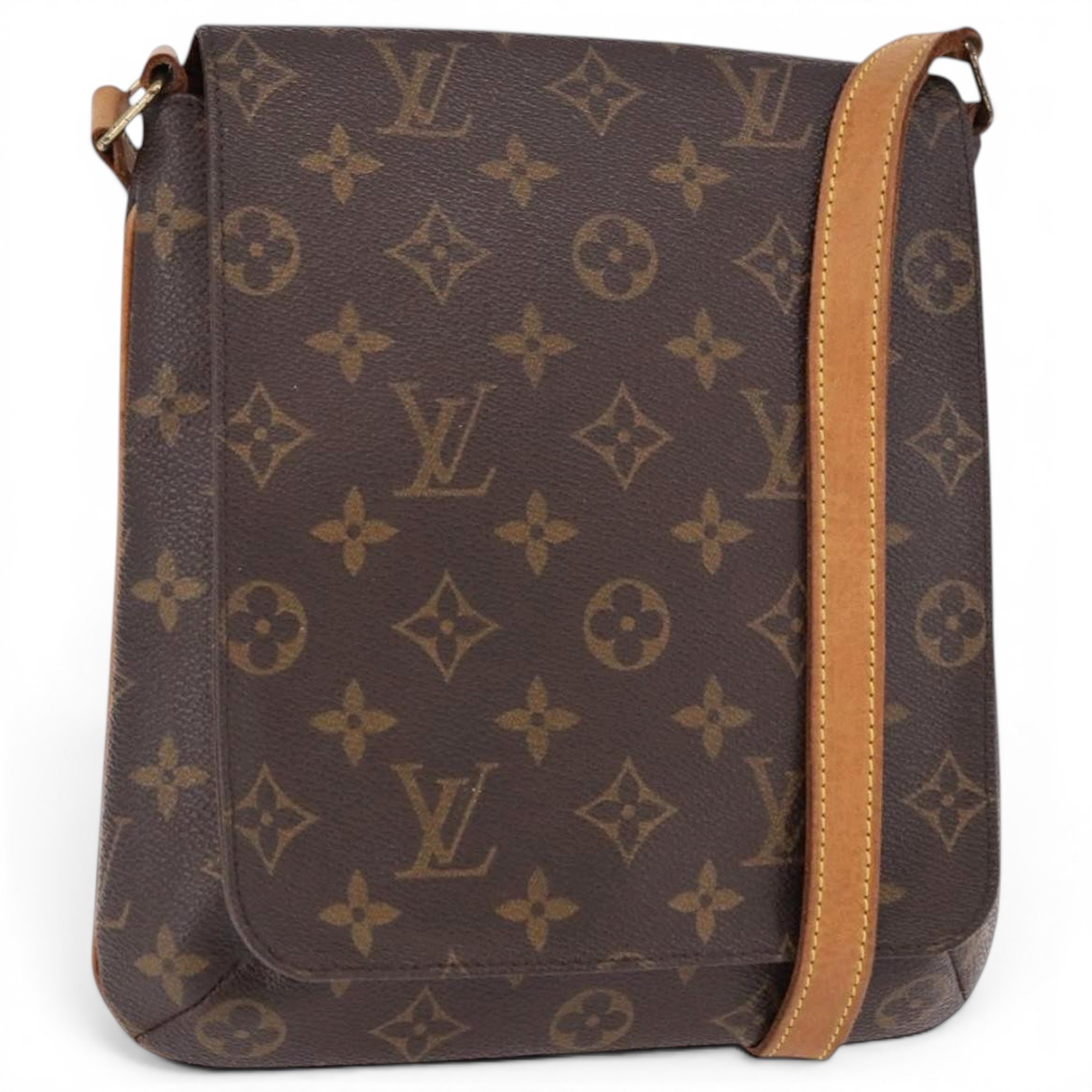 Musette leather handbag