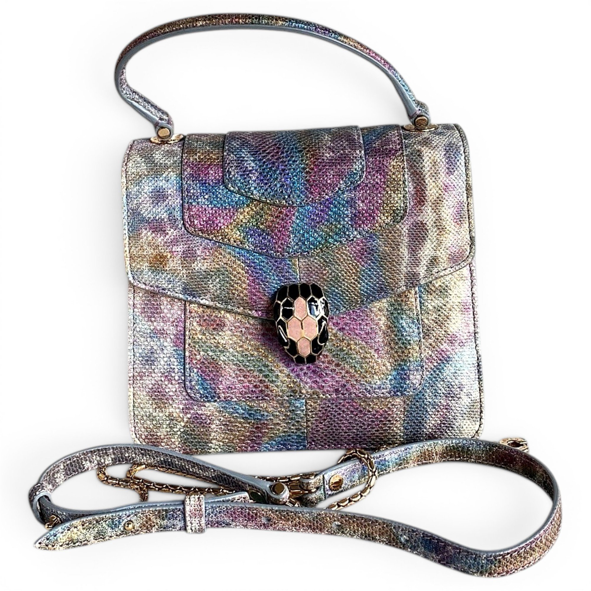 Serpenti leather handbag