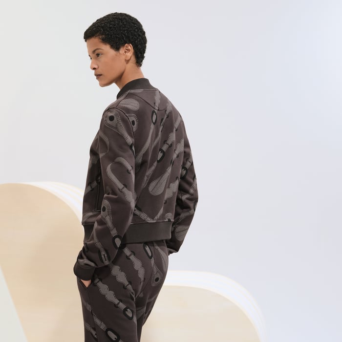 Marron Fusain "Coaching Remix" Varsity Jacket