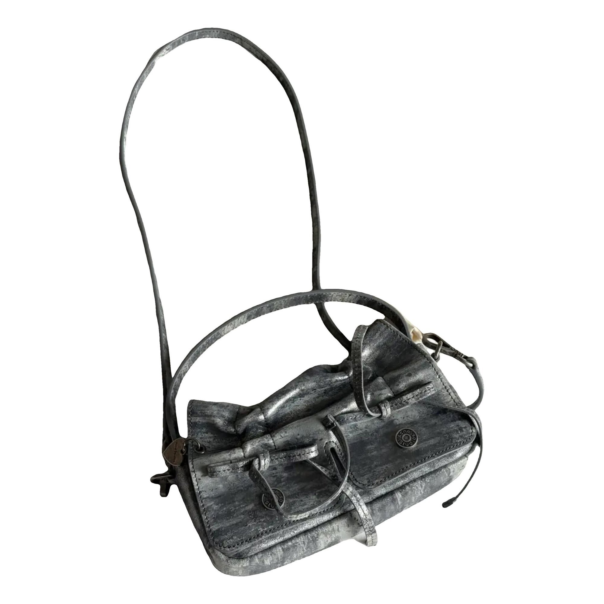 Multipocket leather handbag