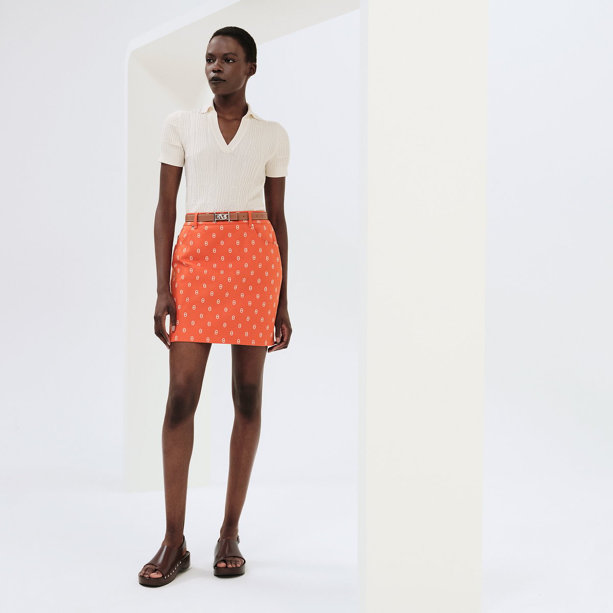 "Chaine d'Ancre" denim miniskirt