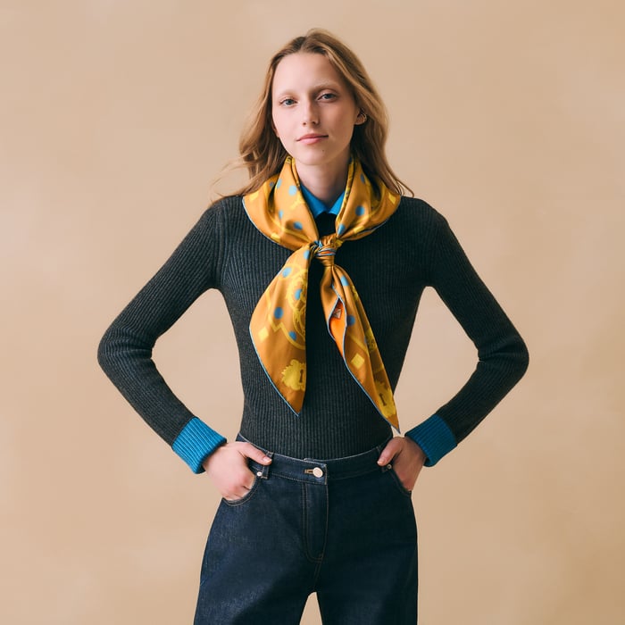 Les Cles Double Face Scarf 90