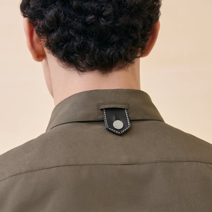 Basalte Sporty Fit Shirt With Leather Tab