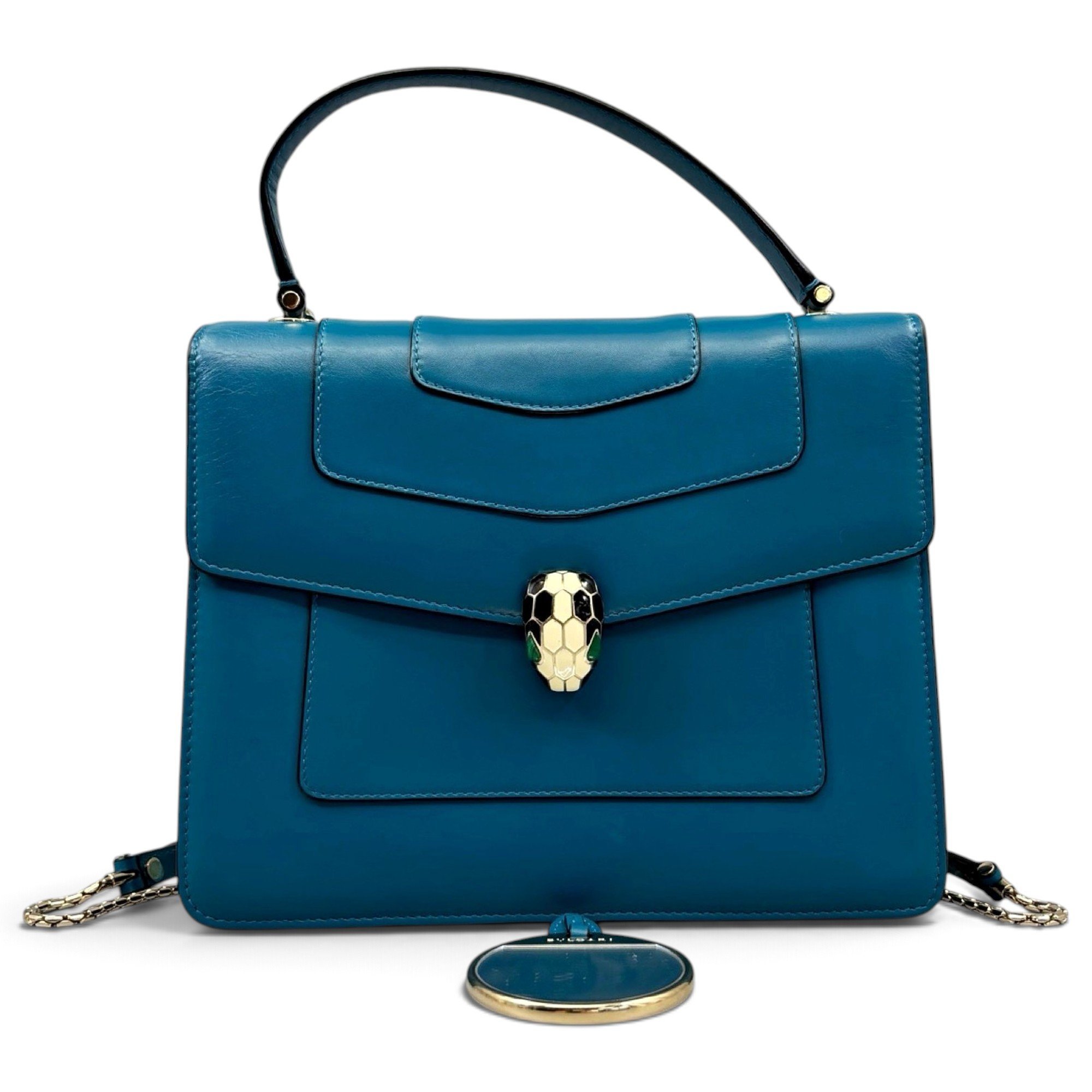 Serpenti leather handbag