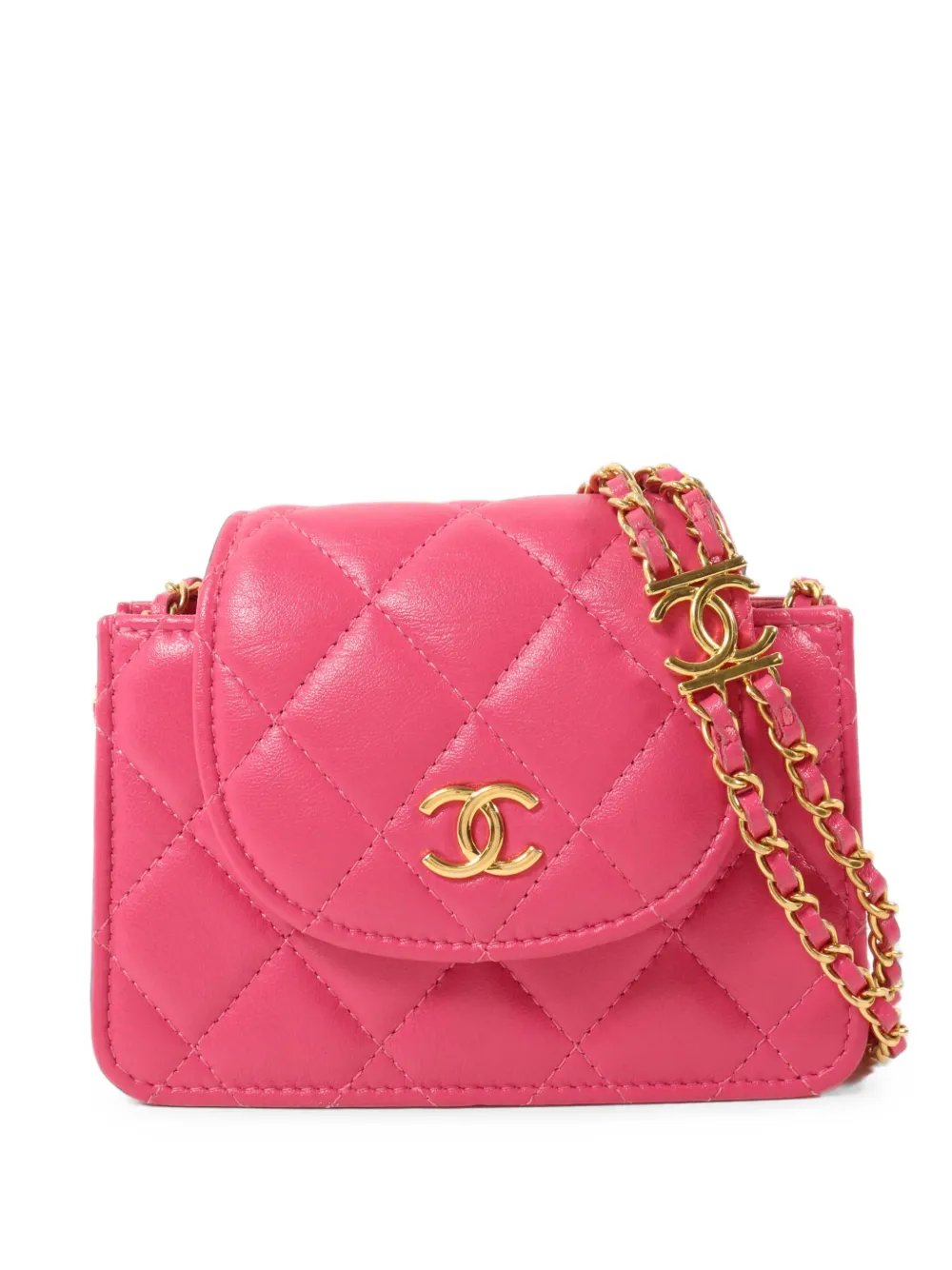 matelassé CC cross body mini bag