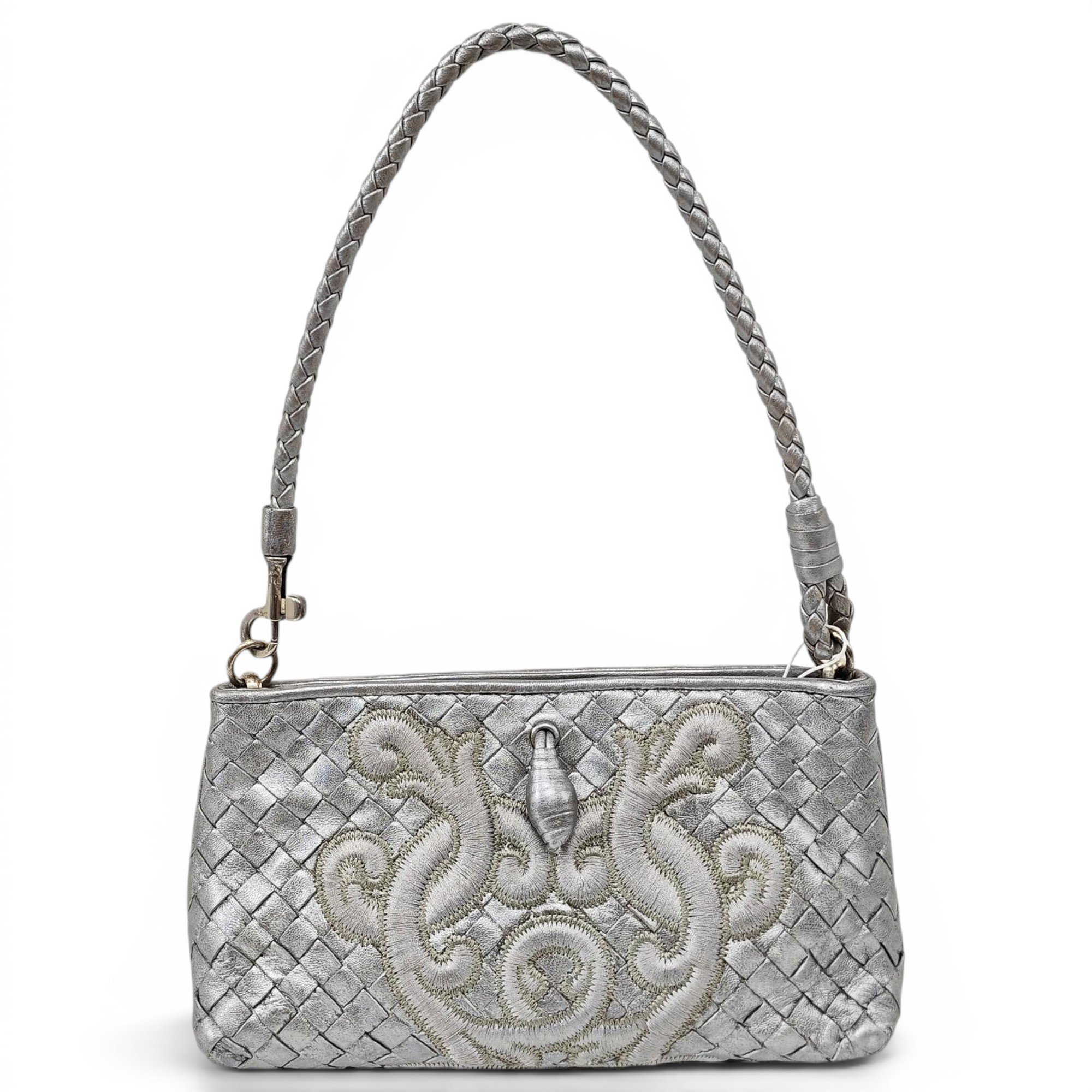 Window leather handbag