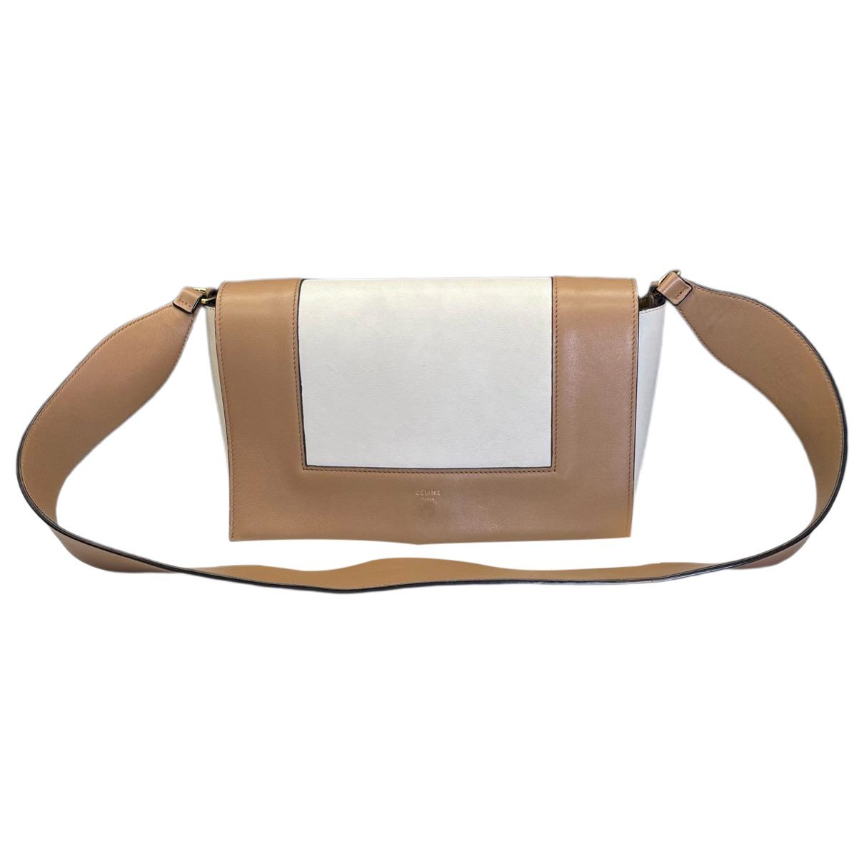 Frame leather handbag