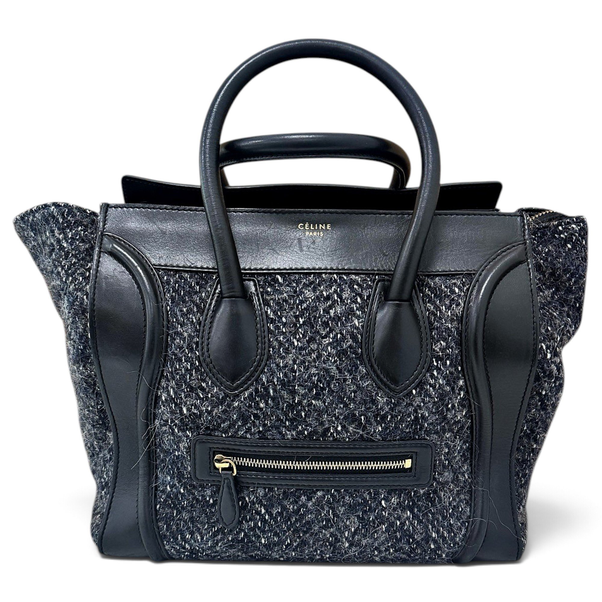 Luggage wool handbag