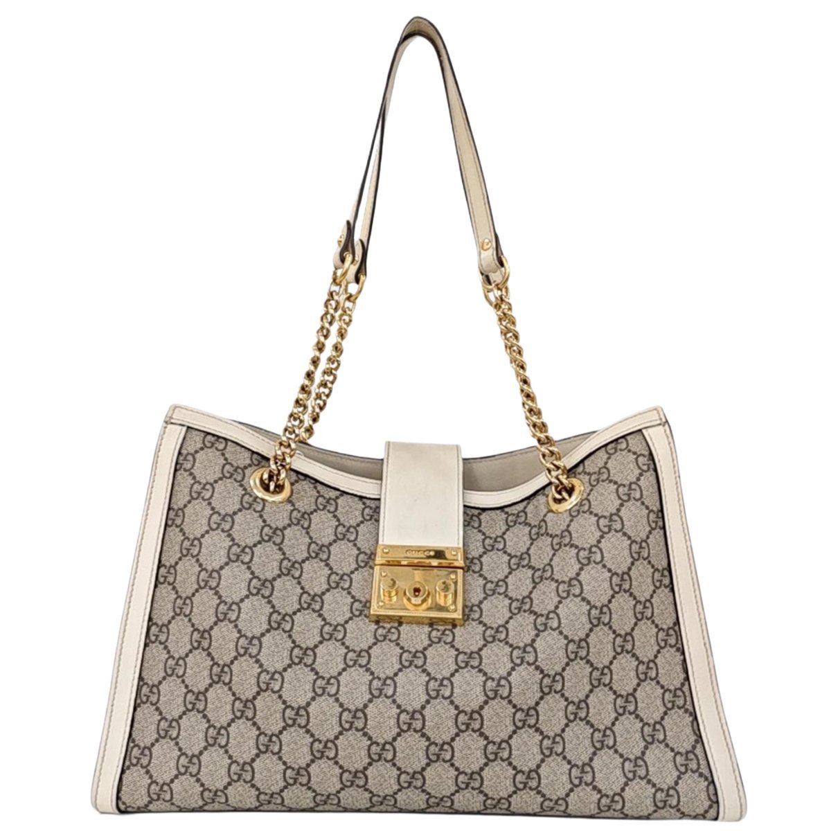 Padlock leather handbag