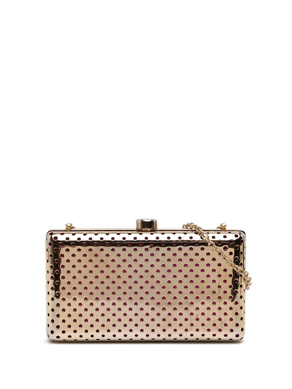 Stella McCartney 2010-2026 Perforated Metal Clutch on Chain crossbody bag