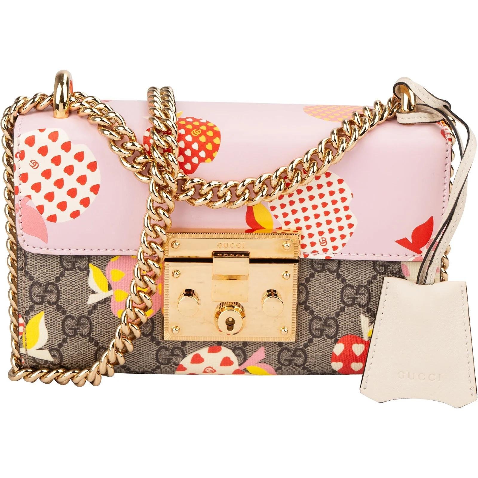 Padlock leather crossbody bag