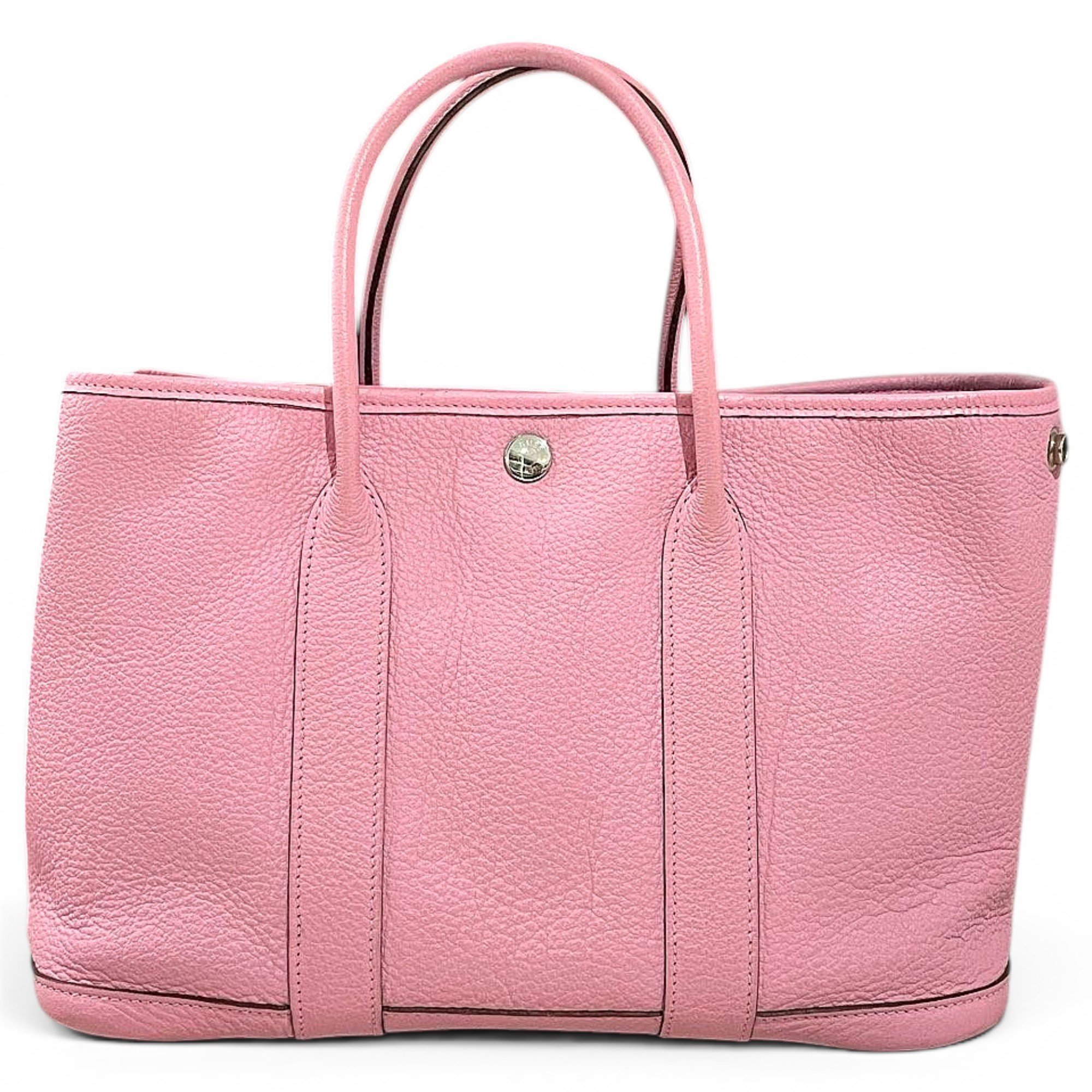 Hermes Garden Party 30 Handbag Pink Negonda Leather 4447