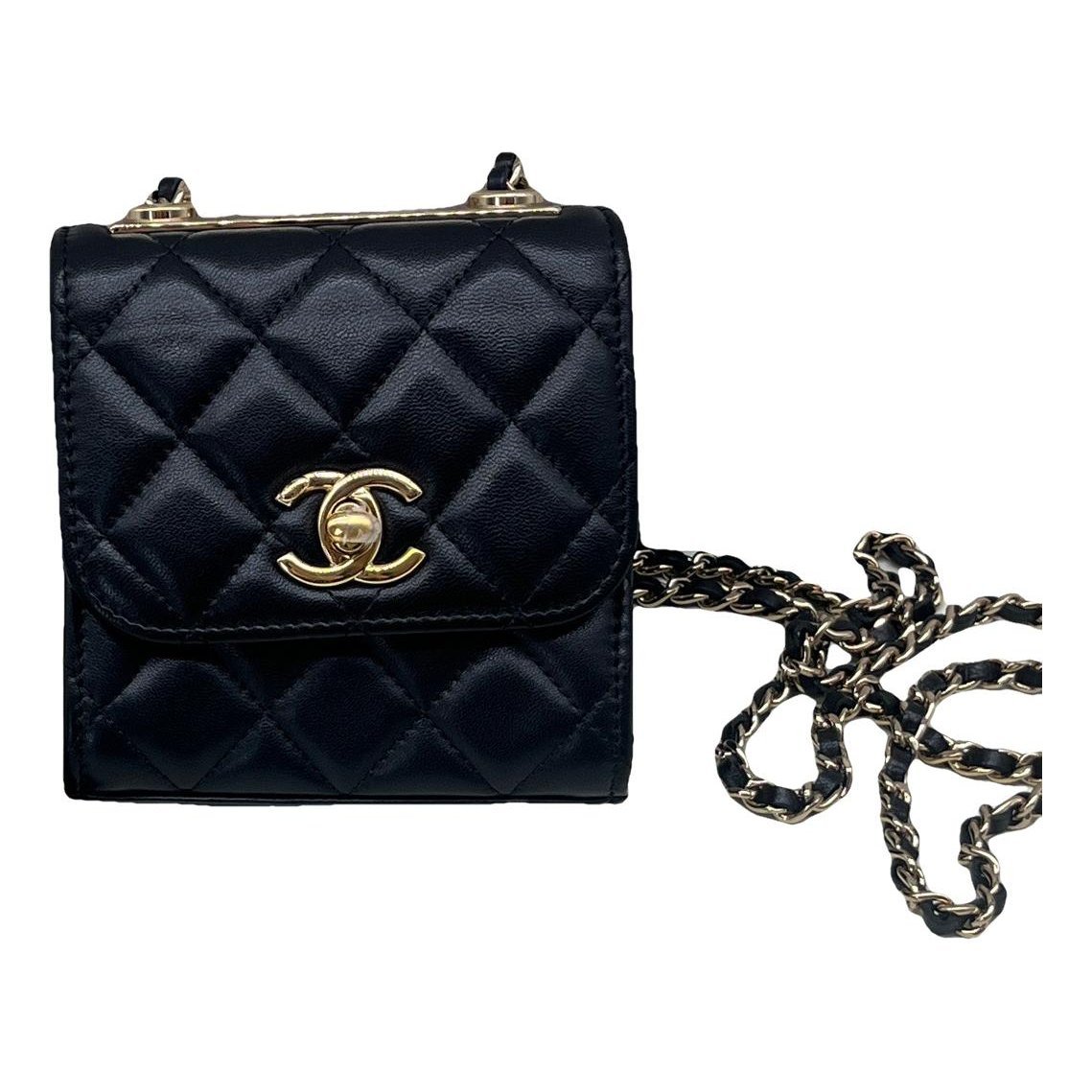 Trendy CC leather handbag