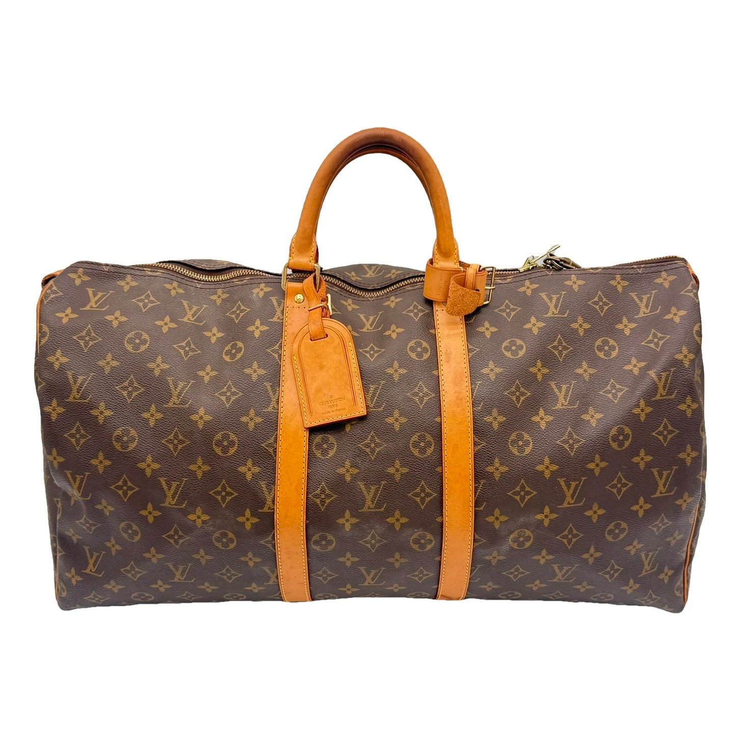 Keepall leather travel bag