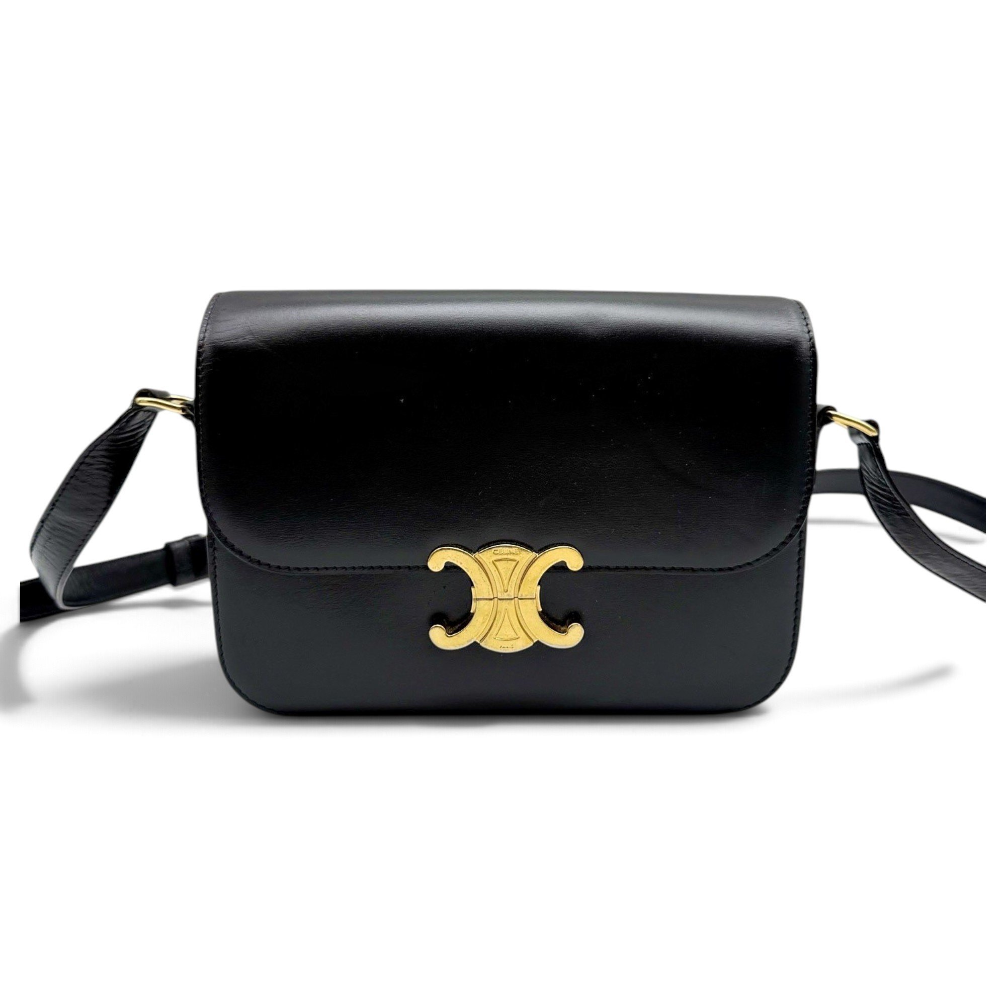 Triomphe leather crossbody bag