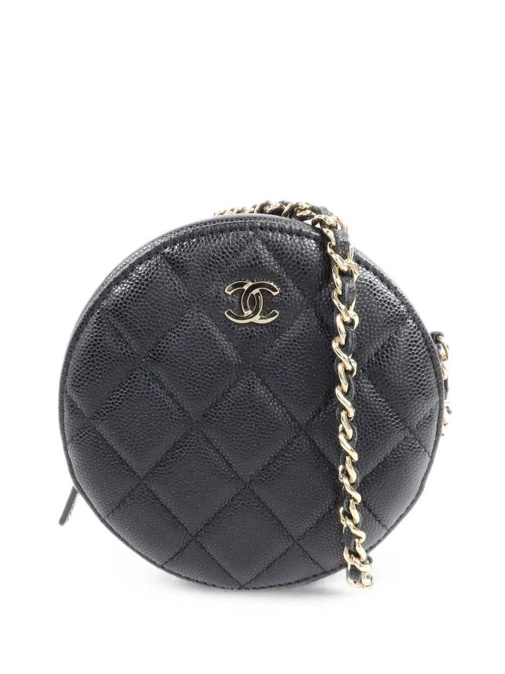 CC leather clutch bag
