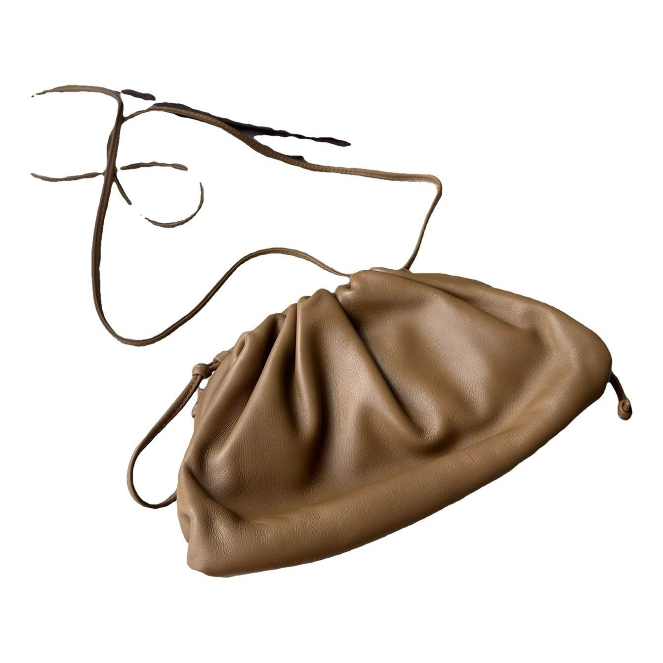 Pouch leather crossbody bag