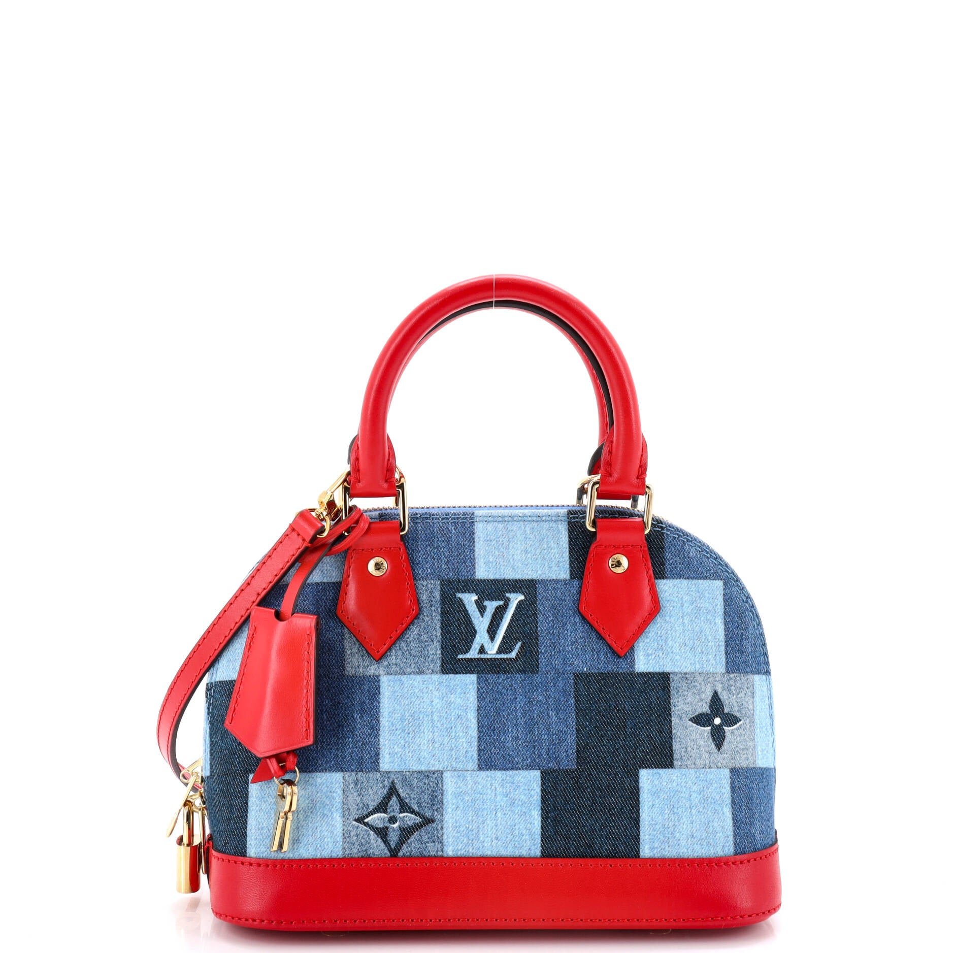 Louis Vuitton Alma Handbag Damier and Monogram Patchwork Denim BB