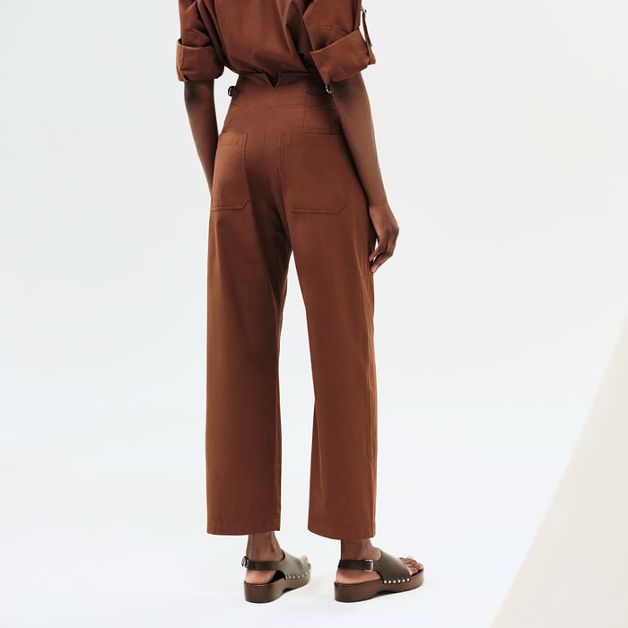 Marron Bai High-waisted Chino Pants