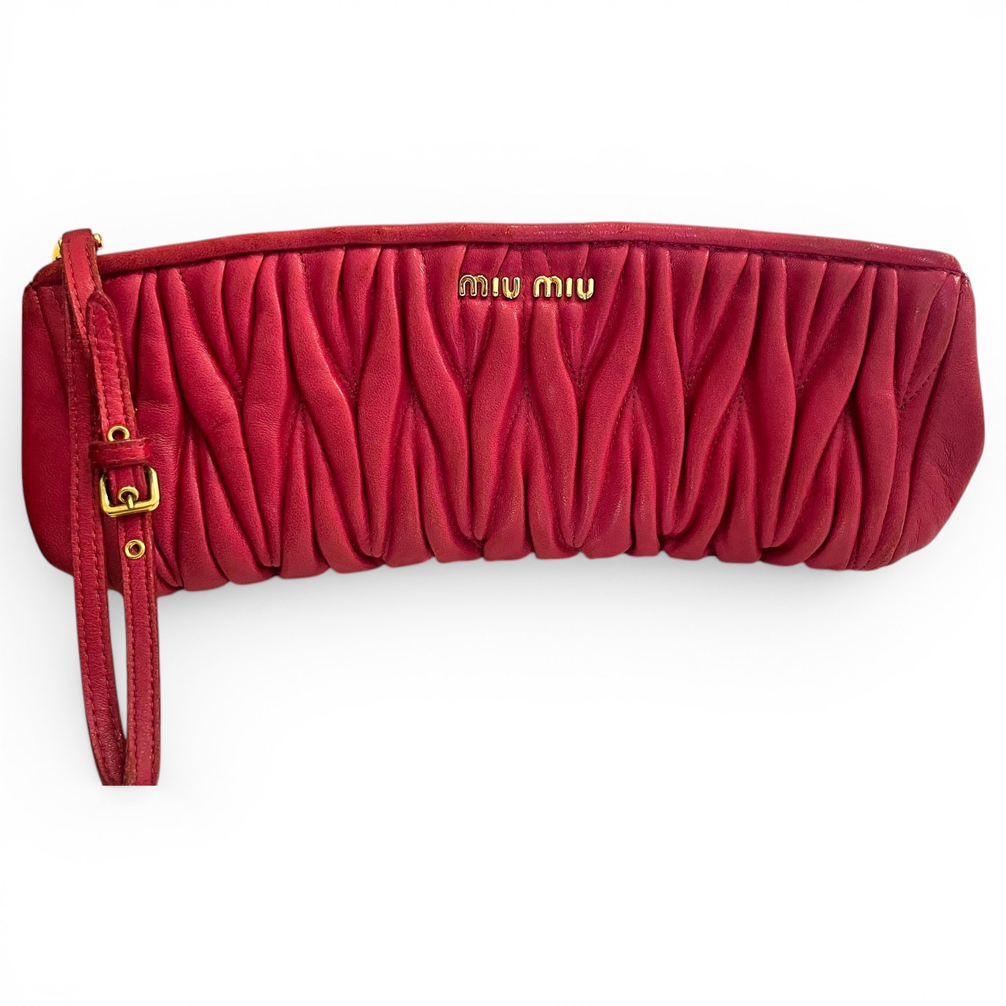 Leather clutch bag