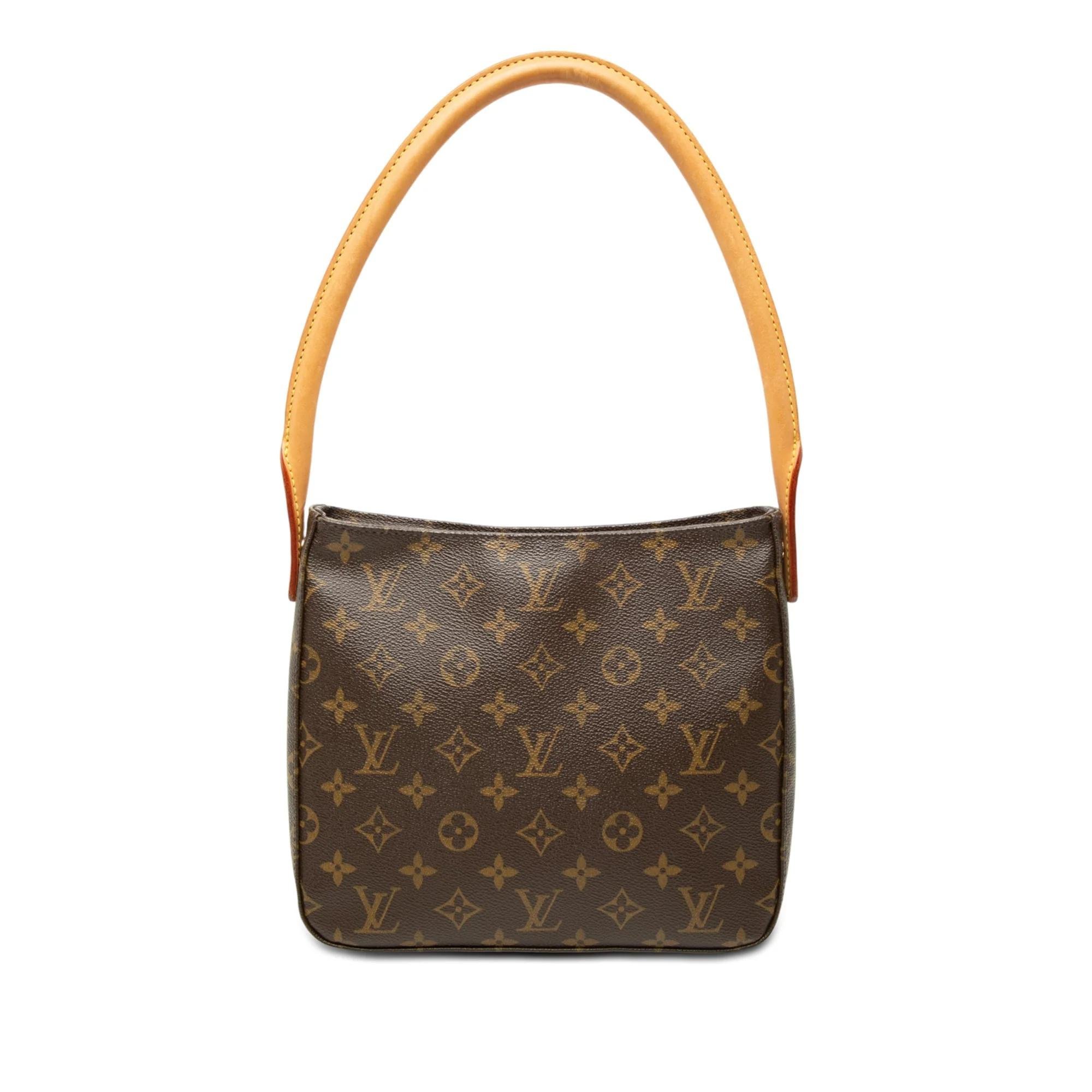 Looping leather handbag