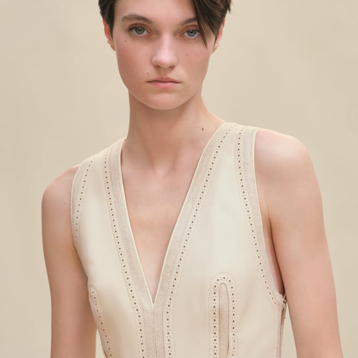 Dress With Perforated Details