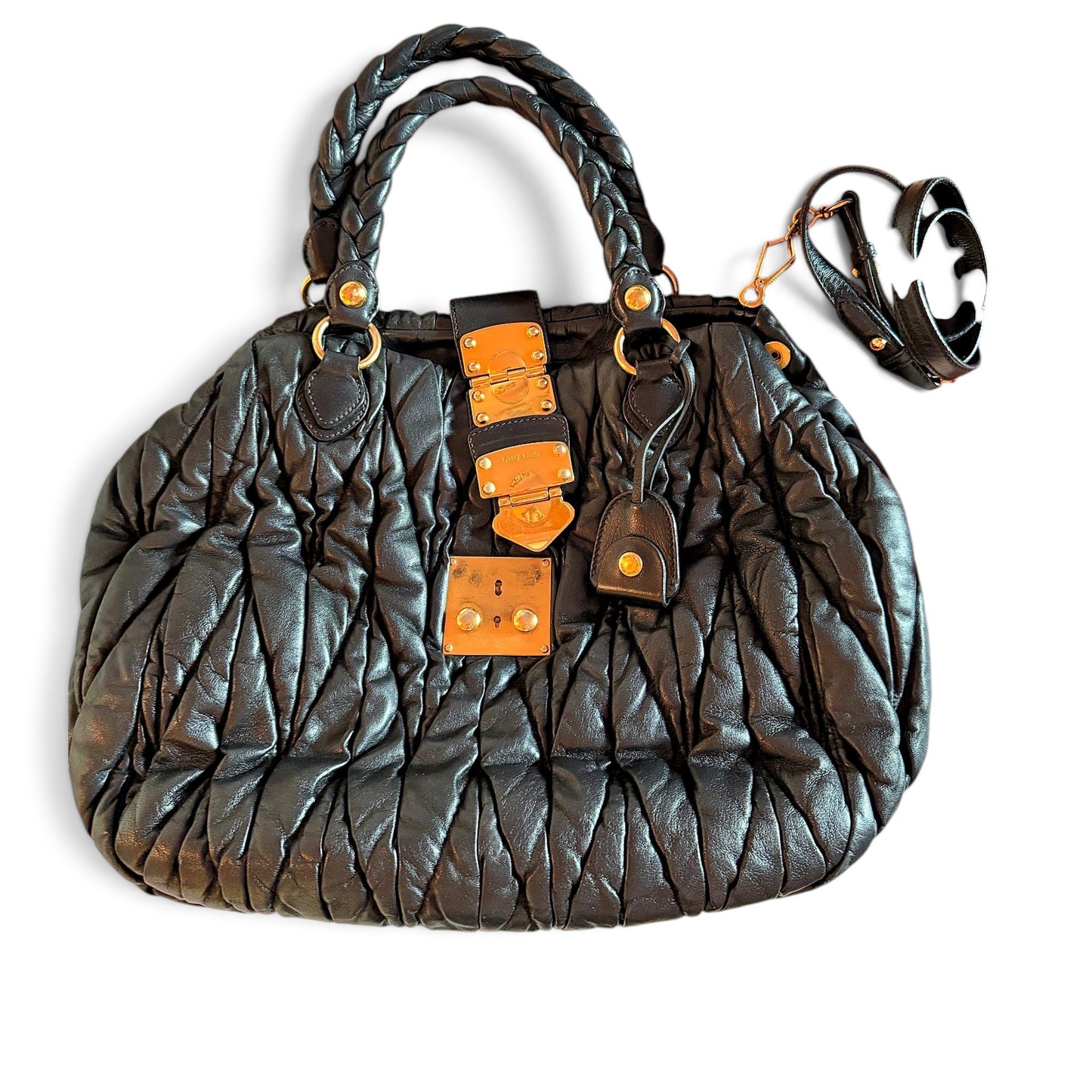 Miu Miu Coffer leather handbag