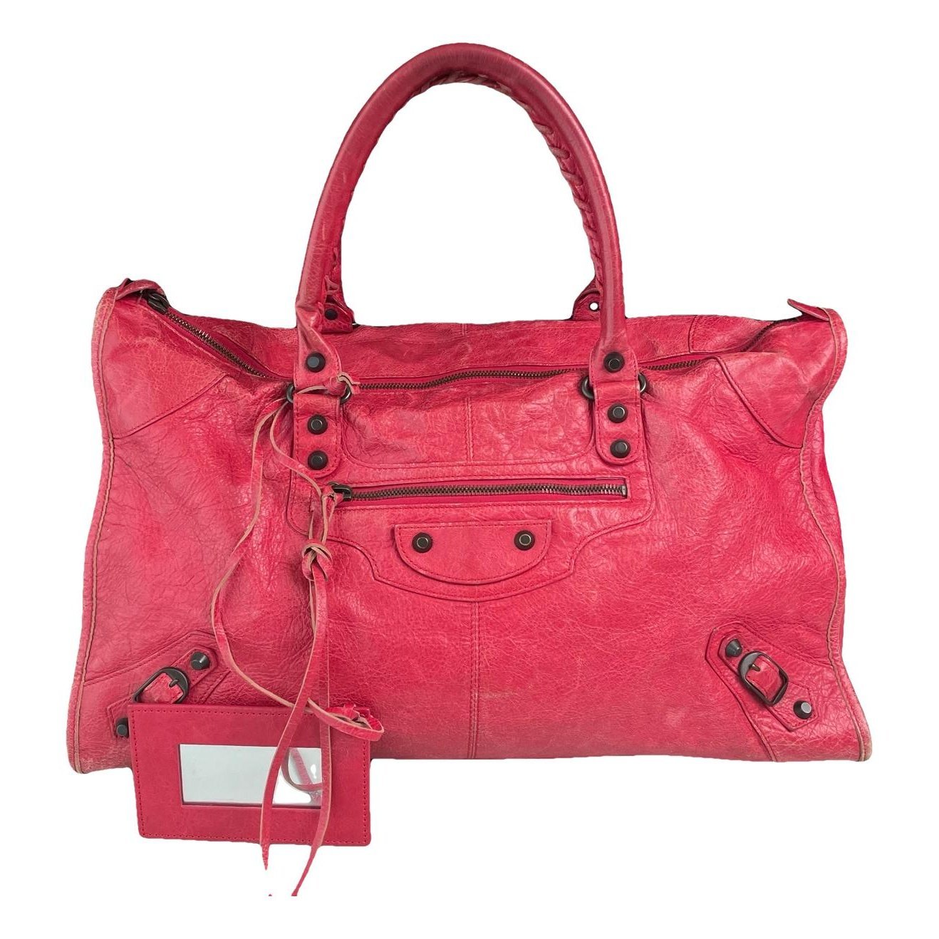 Classic Metalic leather handbag