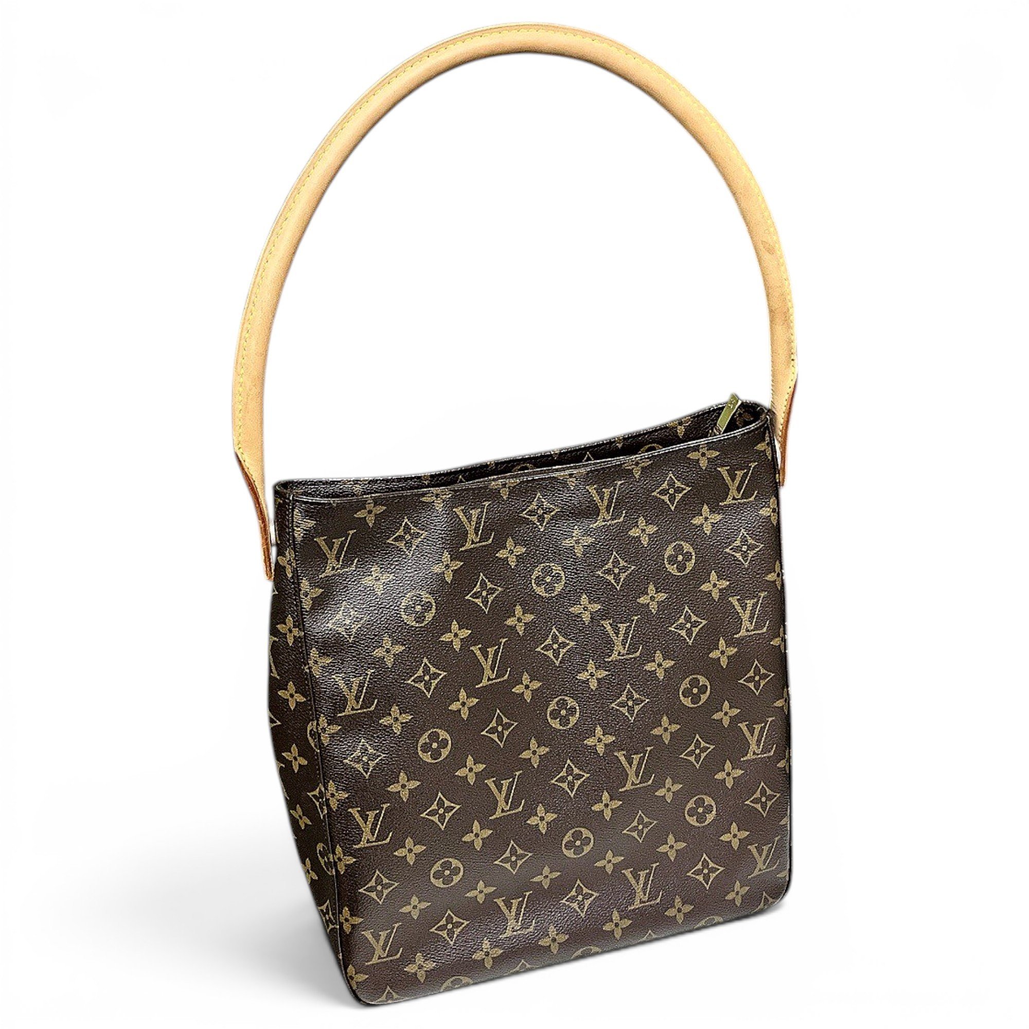 Looping leather tote