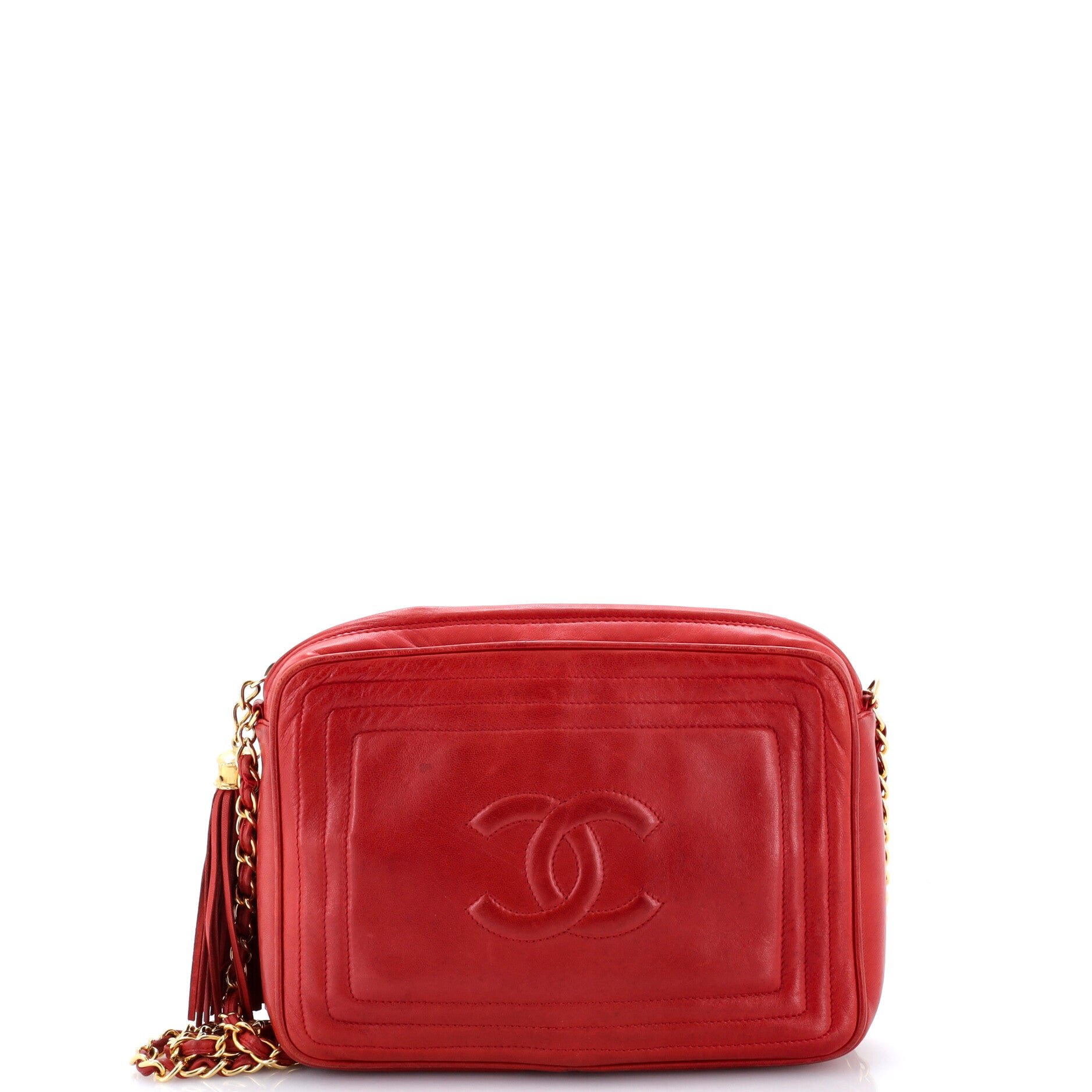 Vintage CC Tassel Camera Bag Lambskin Small