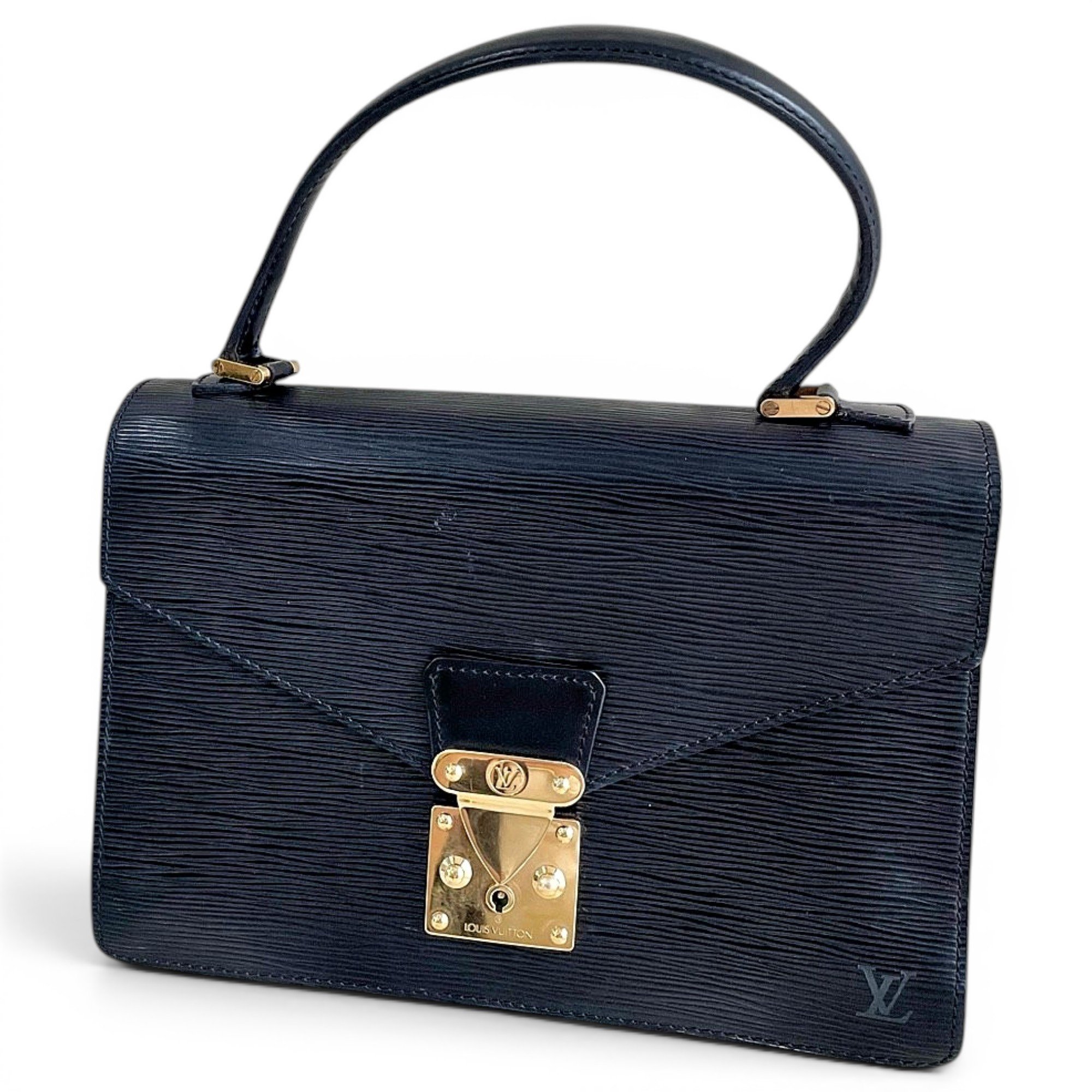 Biface leather handbag