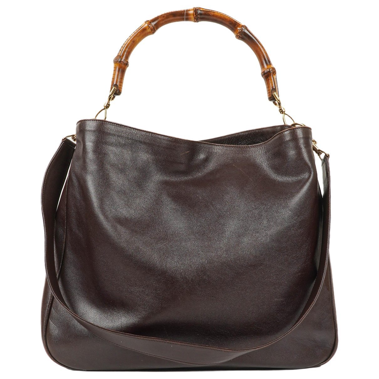 Bamboo Top Handle leather handbag