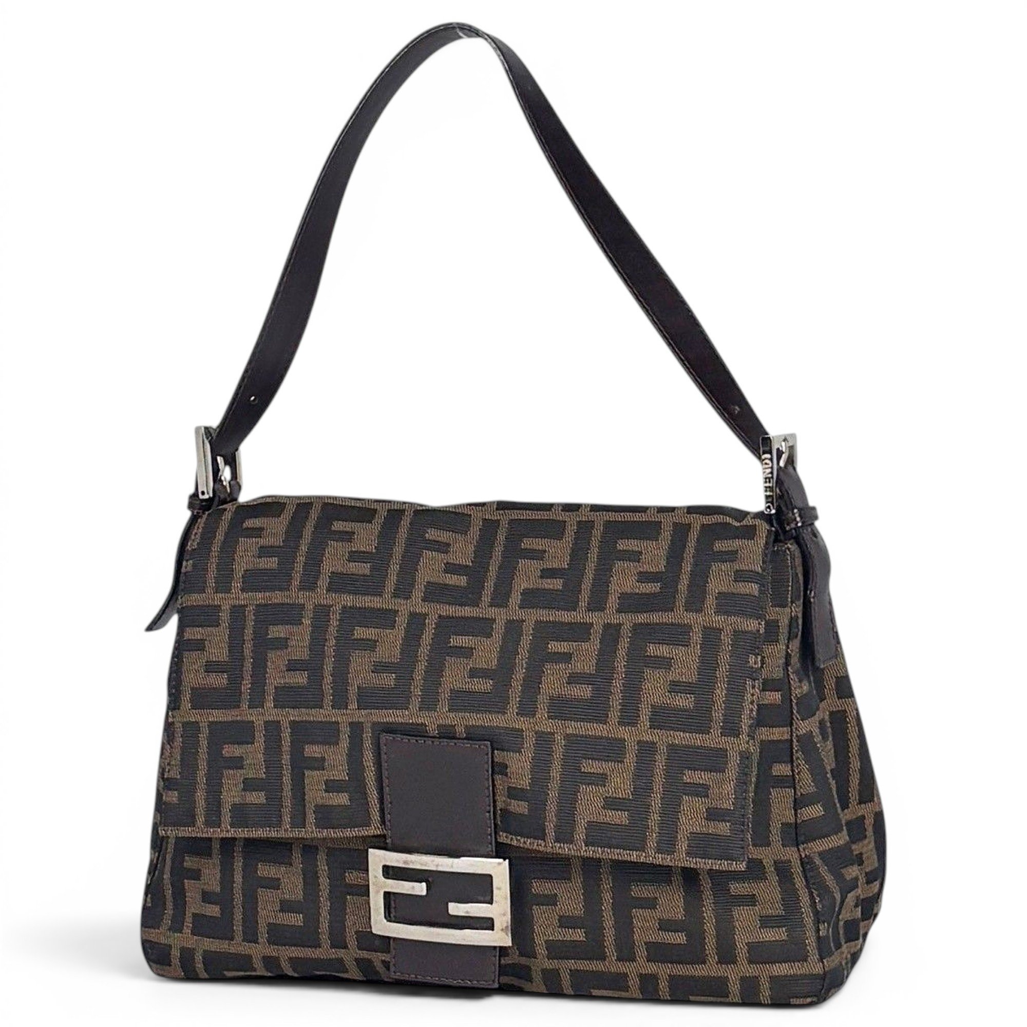 Pocket leather handbag