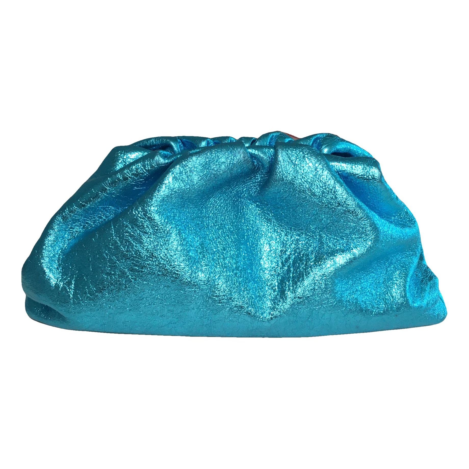Pouch leather clutch bag