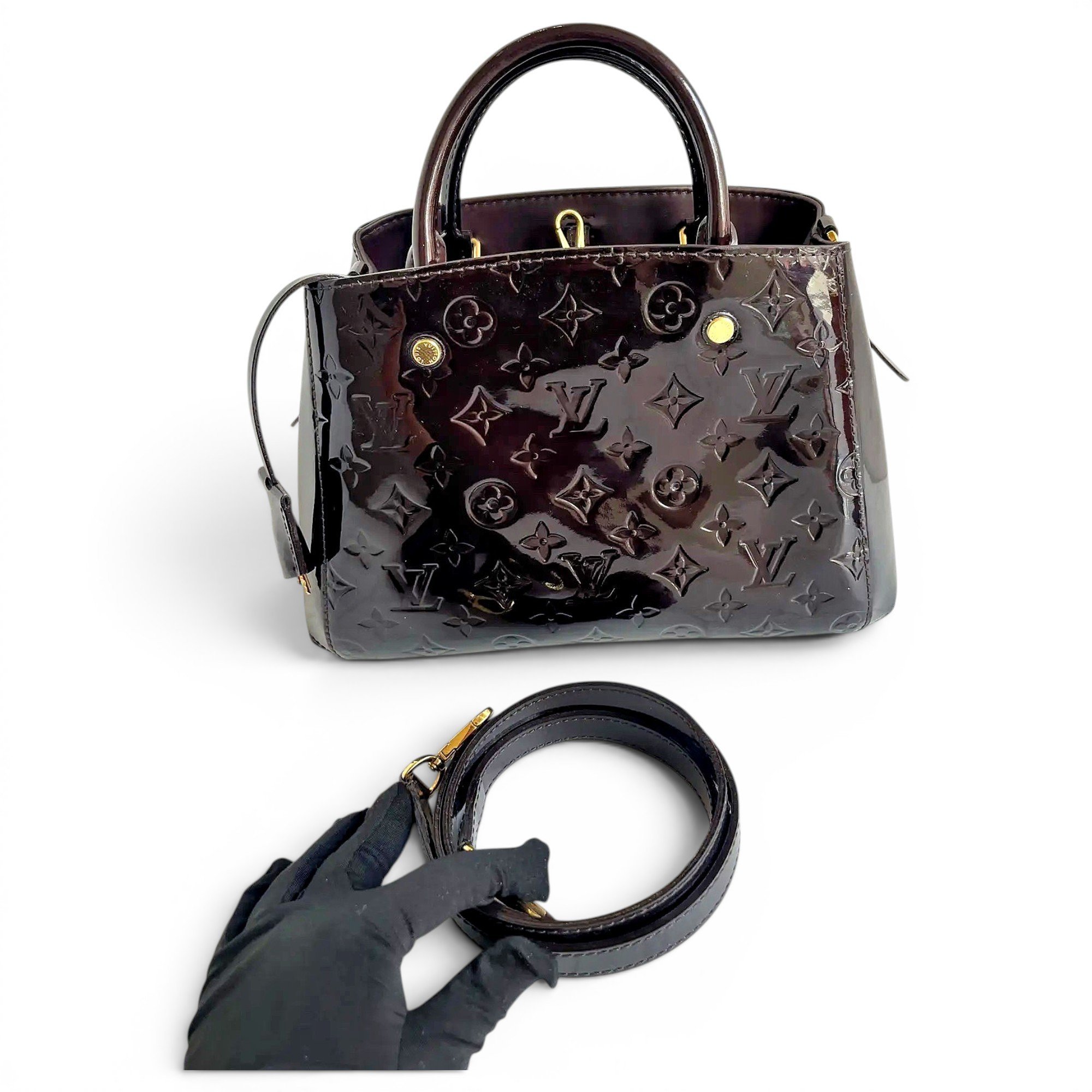 Alma BB patent leather handbag