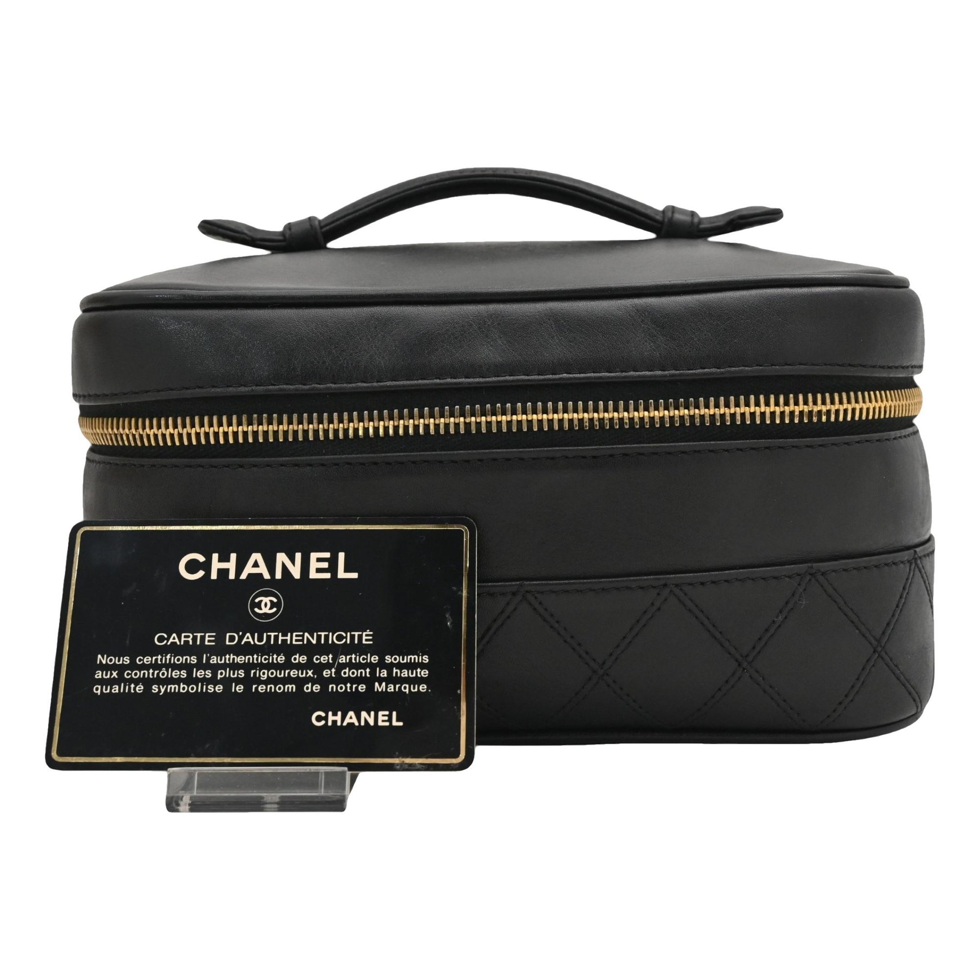 Leather vanity case