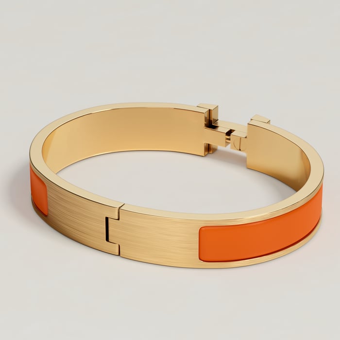 Orange Mat Clic Hh Bracelet