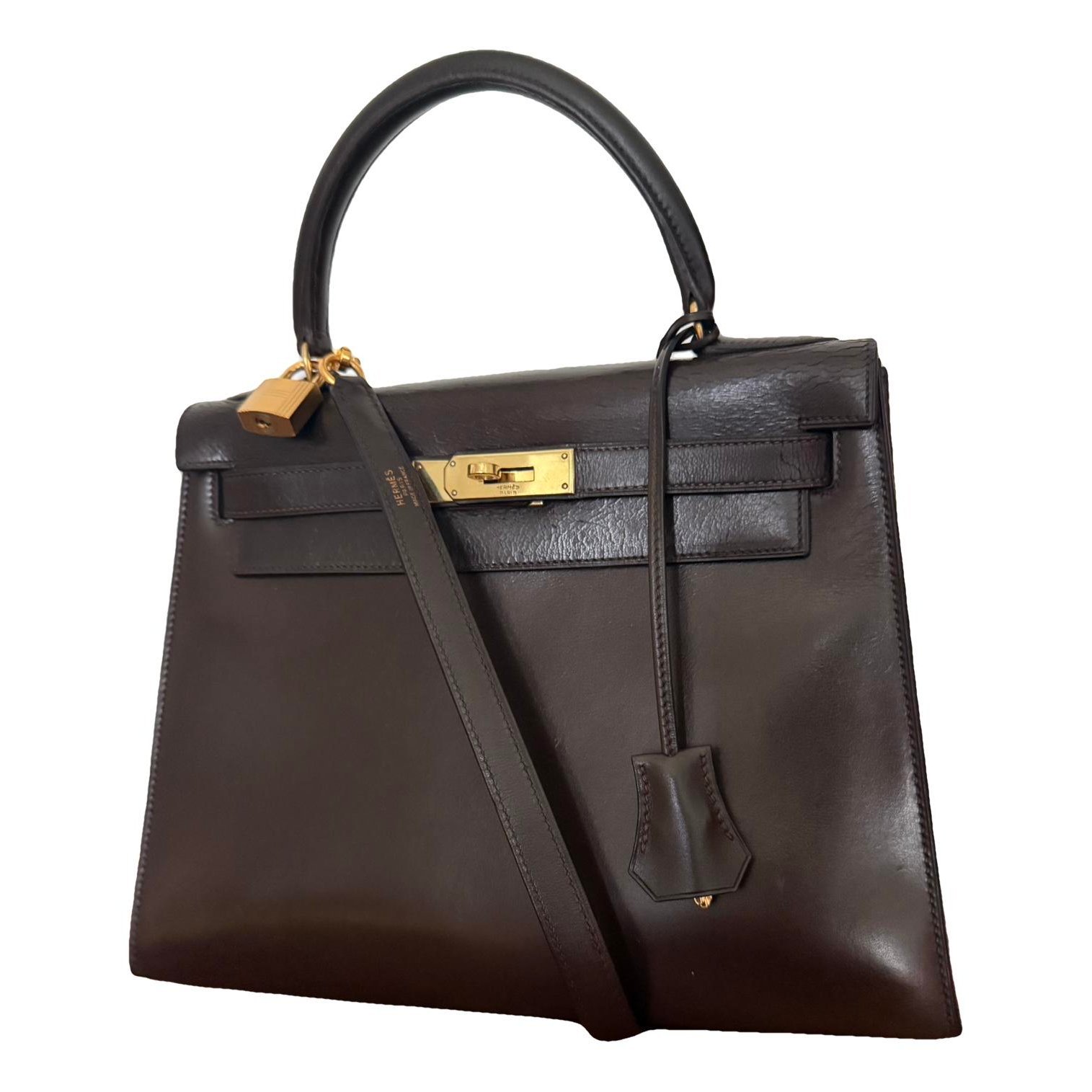 Kelly 28 leather handbag