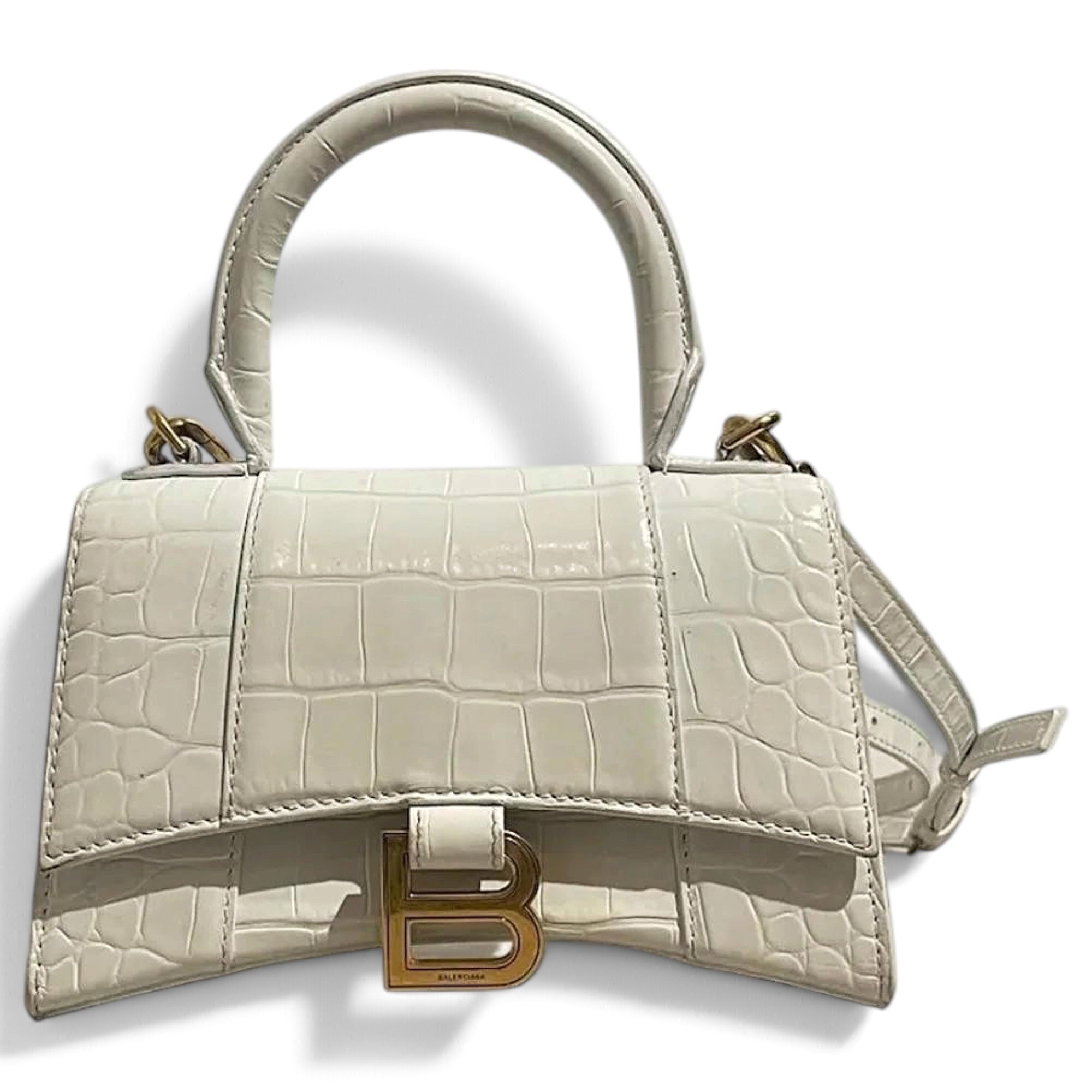 Hourglass leather bag