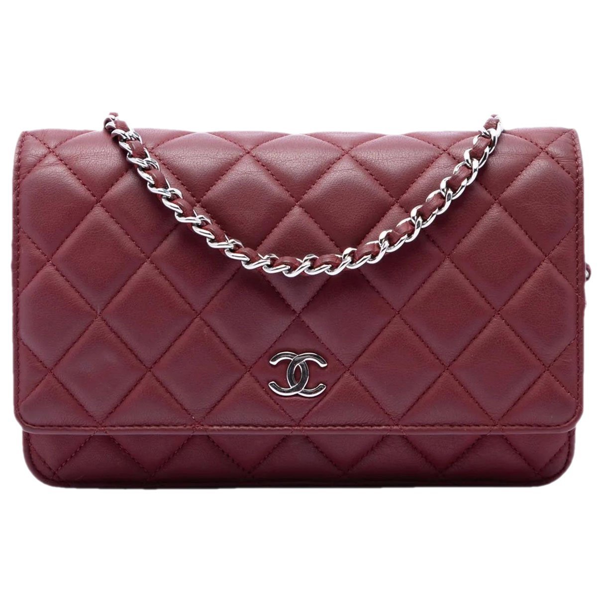 Wallet On Chain leather crossbody bag